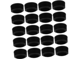 Garneck 20-ponteiras Redondas Antiderrapantes De Nylon Para Pés Cadeiras E Mesas, Fácil Instalação, Pretas, 38mm De