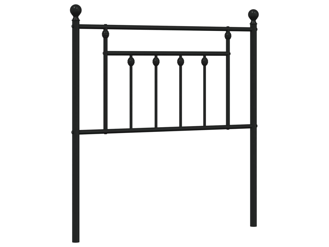 Headboard, Headboards Vidaxl Preto Aço (80 Cm)