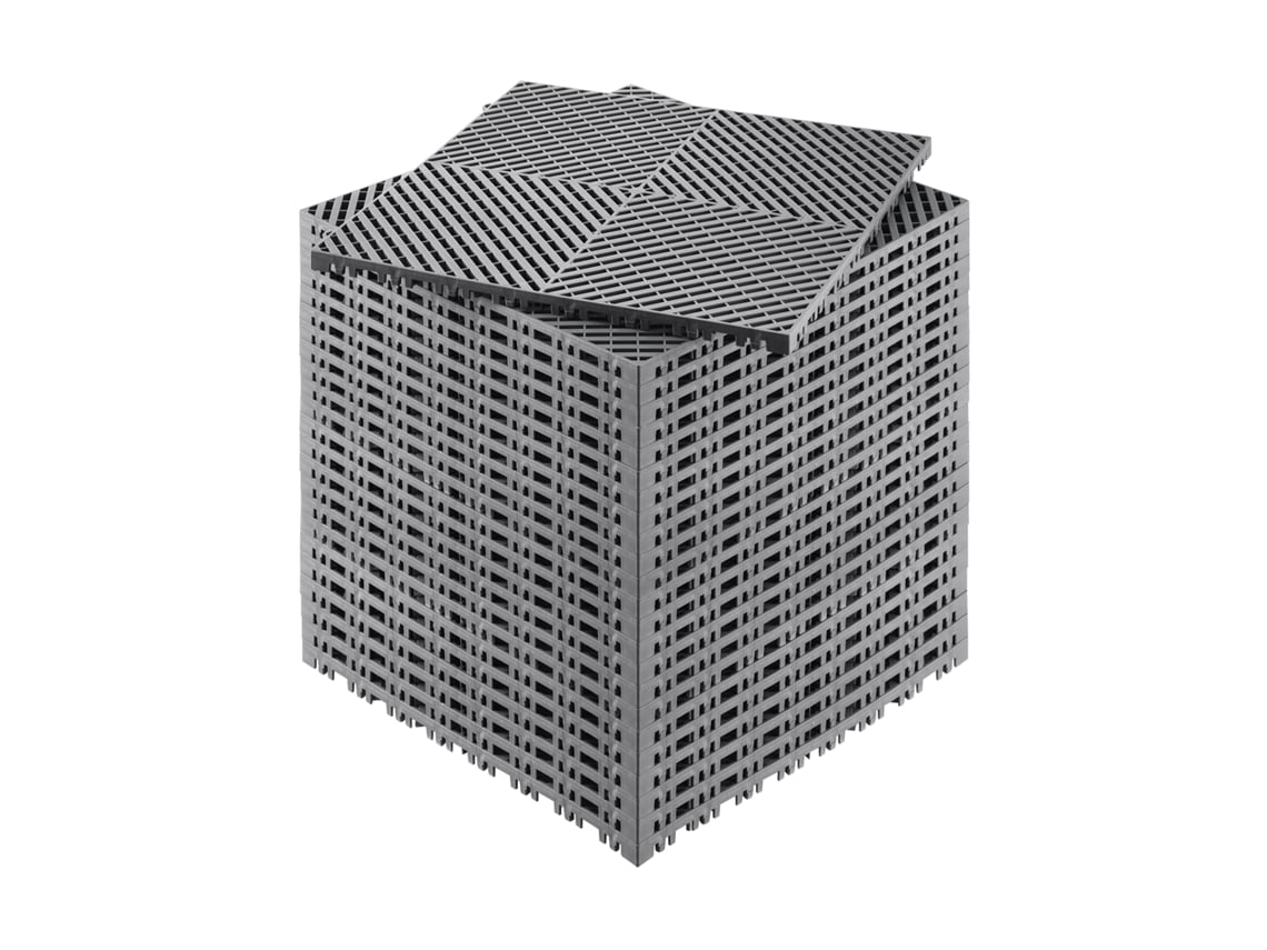 Tapete De Drenagem Interligado Succebuy De 15,7 X 15,7 Polegadas, Piso Modular