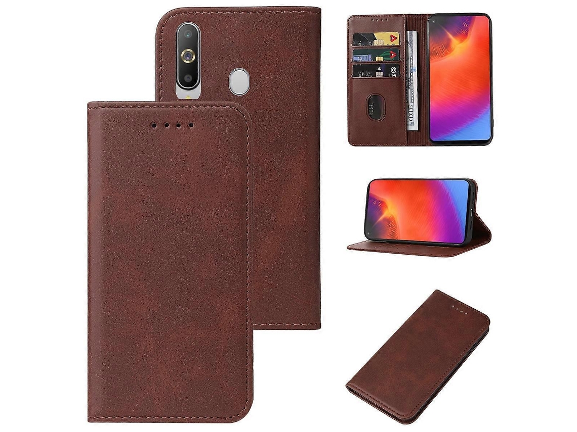 Capa De Couro Com Fecho Magnético Para Samsung Galaxy A9 Pro 2019