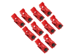 Conjunto De 10 Travas Segurança Para Interruptor, Em Plástico De Engenharia, Compatíveis Com Maçanetas De Menos 16, 5 Mm