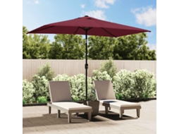 Vidaxl Guarda-sol De Exterior Com Poste Metal 300x200 Cm Bordô
