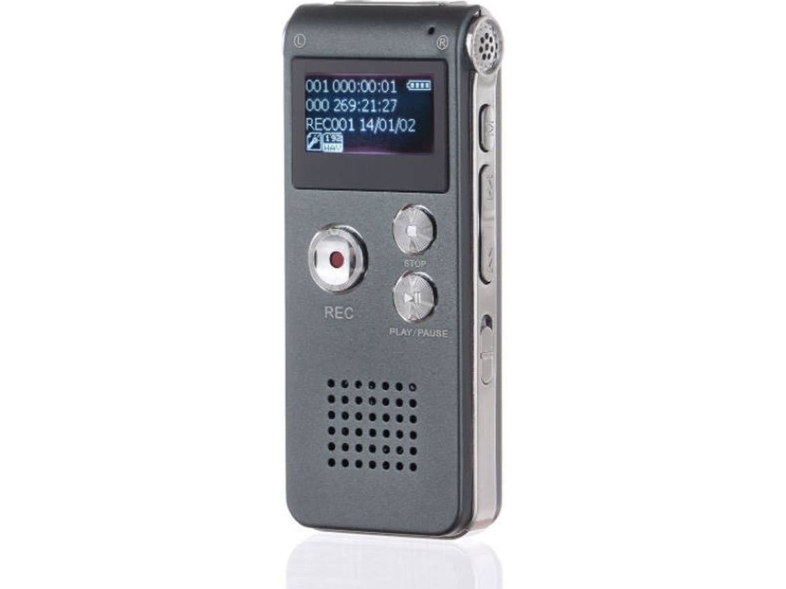 Gravador de Voz Portátil Lcd Mp3 Player-8Gbcinza