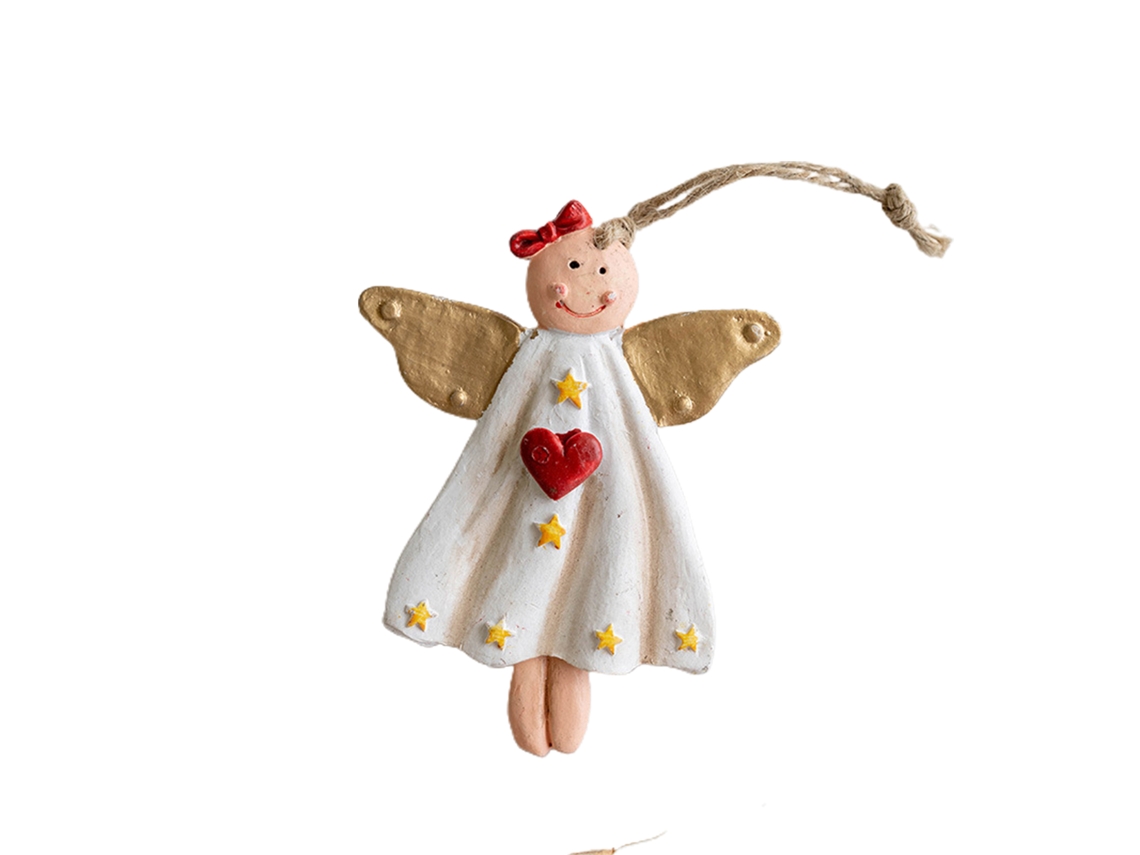 Laxiscreed Anjo De Resina Para Decoração De Natal Em Árvore E Colar, Modelo Menina Anjo