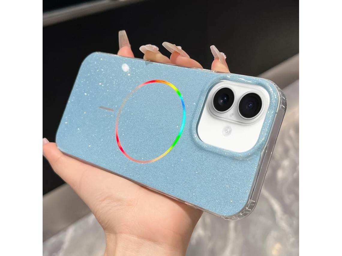 Capa Para Iphone 17 Com Glitter E Magsafe Imd Com Cobertura Total.
