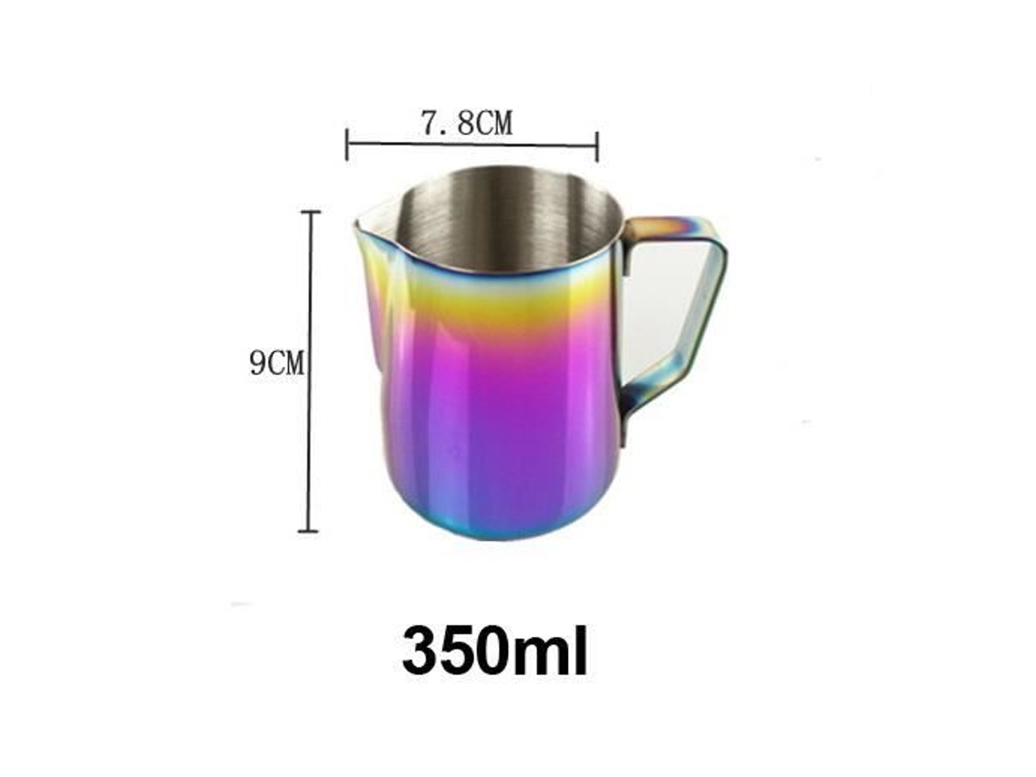 Espumante de Café 350Ml-Jarro de Leite de Aço Inoxidável Cor Arco-Íris Copo de Espuma de Leite Xícara de Café de Chá de Leite T YWEI