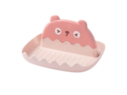 Suporte Para Tampas E Utensílios De Cozinha Em Plástico Rosa