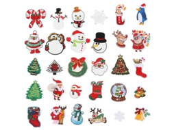 30 Peças de Apliques de Natal ALLINLESS