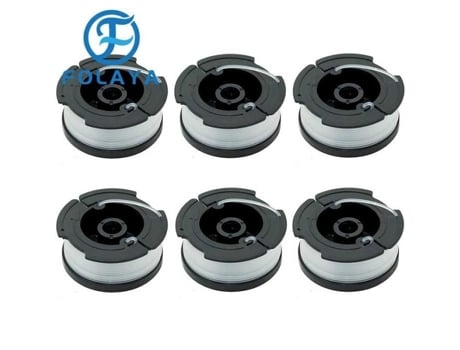 Carretel de linha de nylon para aparador de bordas Black Decker - FOLAYA - A6481 A6485 - Pacote de 6 FOLAYA