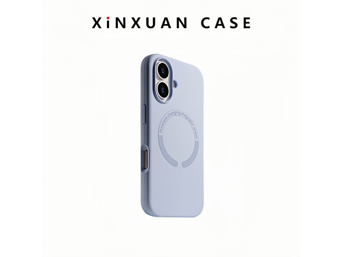 Capa Para Iphone 17 Em Silicone Líquido Magnético Com Toque De Pele.