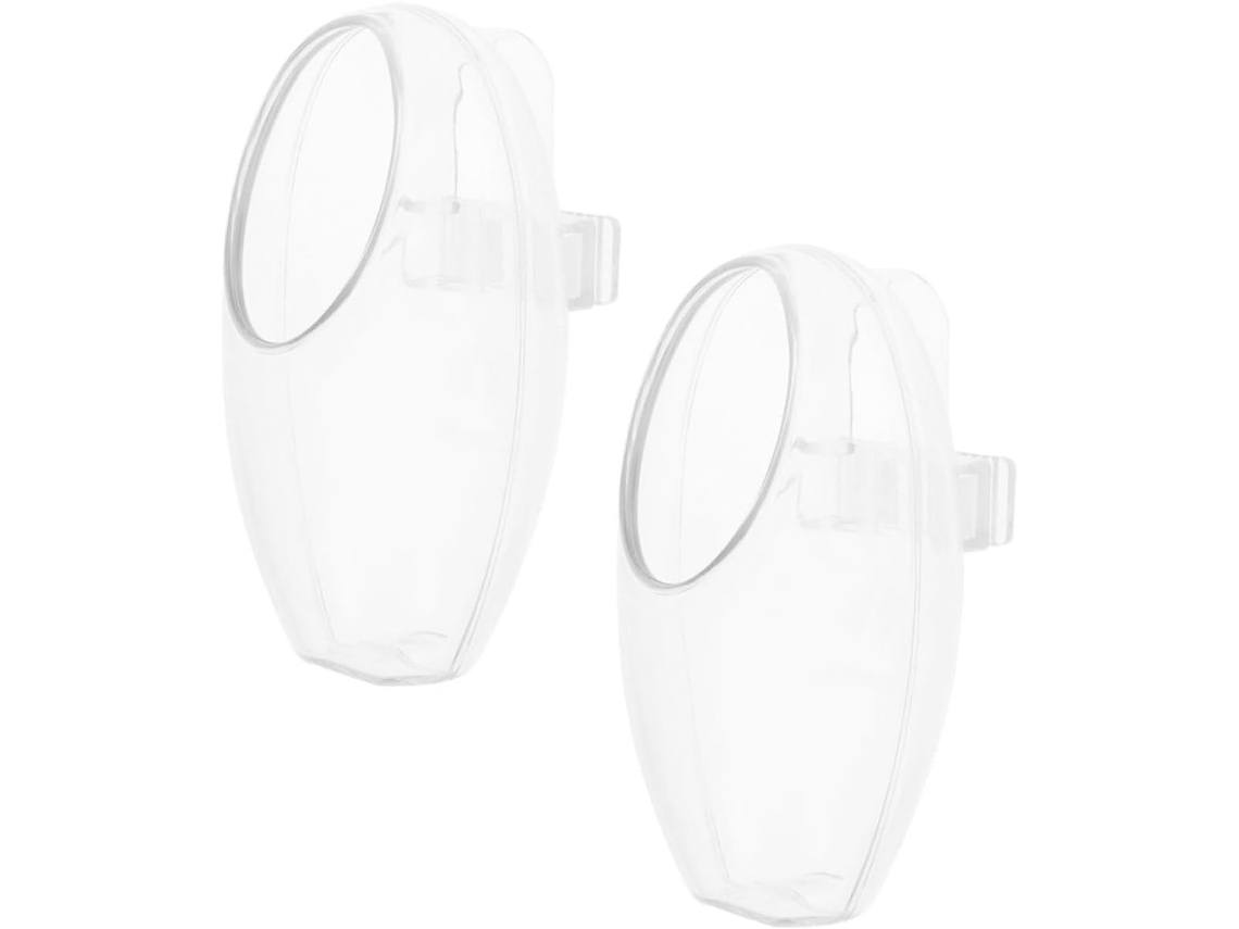 Inoomp 2 Peças de Comedouro Pequeno de Plástico Transparente para Pássaros, para Gaiolas de Periquitos, Calopsitas e CHABERLU