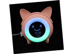 Despertador Digital De Plástico Rosa Nolitoy Para Meninos E Meninas Com Luz Noturna