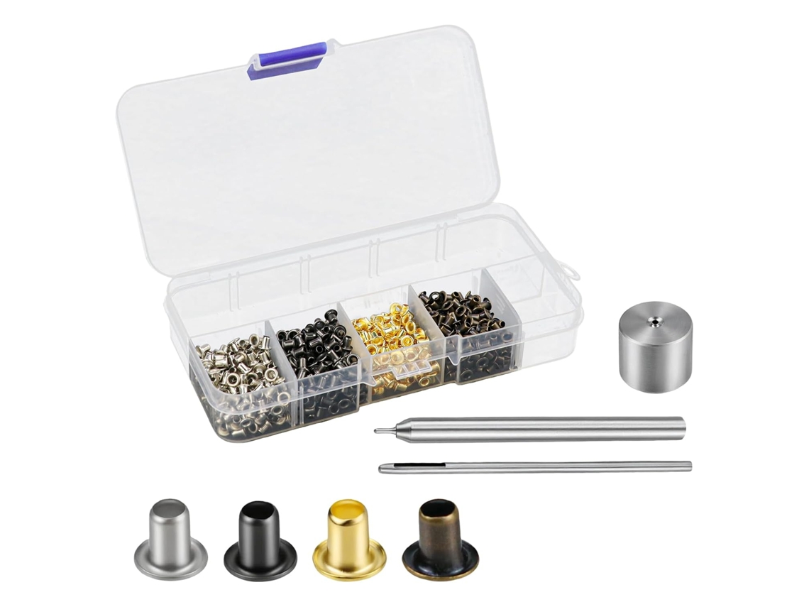 Kit Mini Ilhós - Metal Coated Cobre 2mm Em 4 Núcleos Para