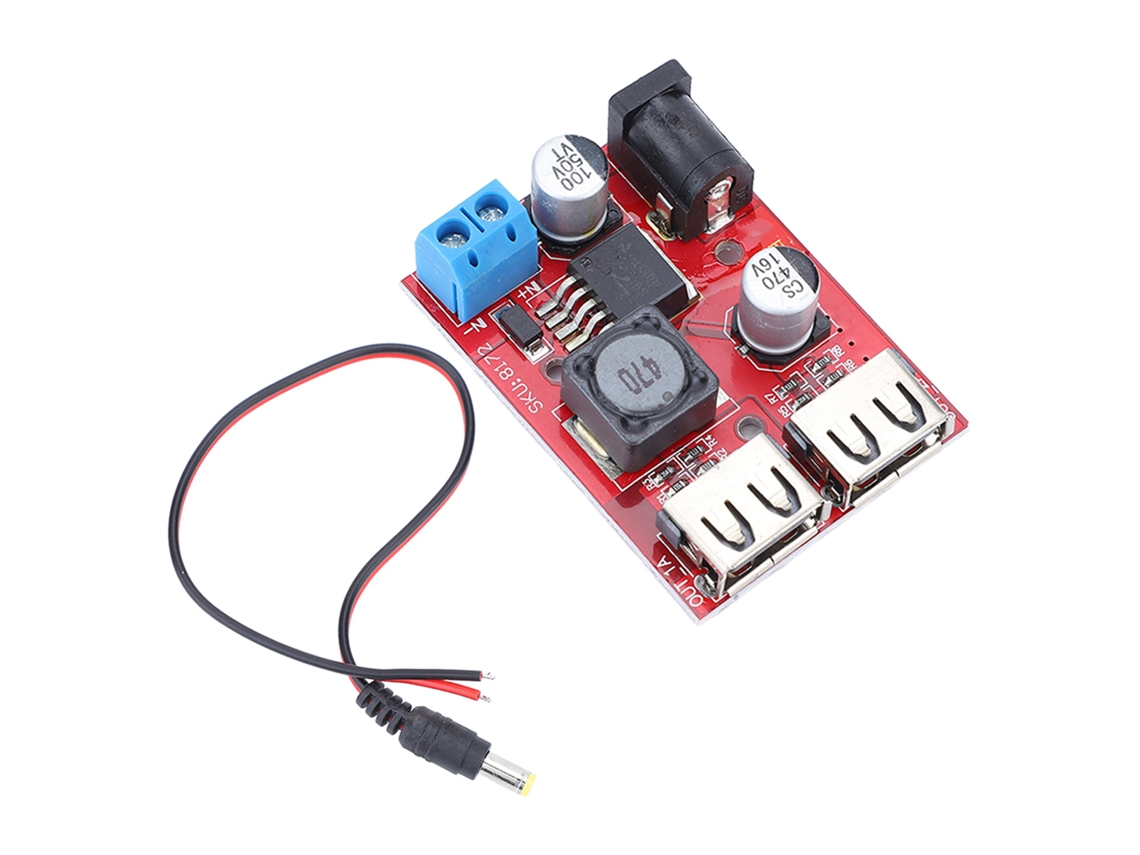 Hkj regulador de Voltaje Solar Con 2 Salidas Usb Módulo Buck Dc6v 30v a 5v