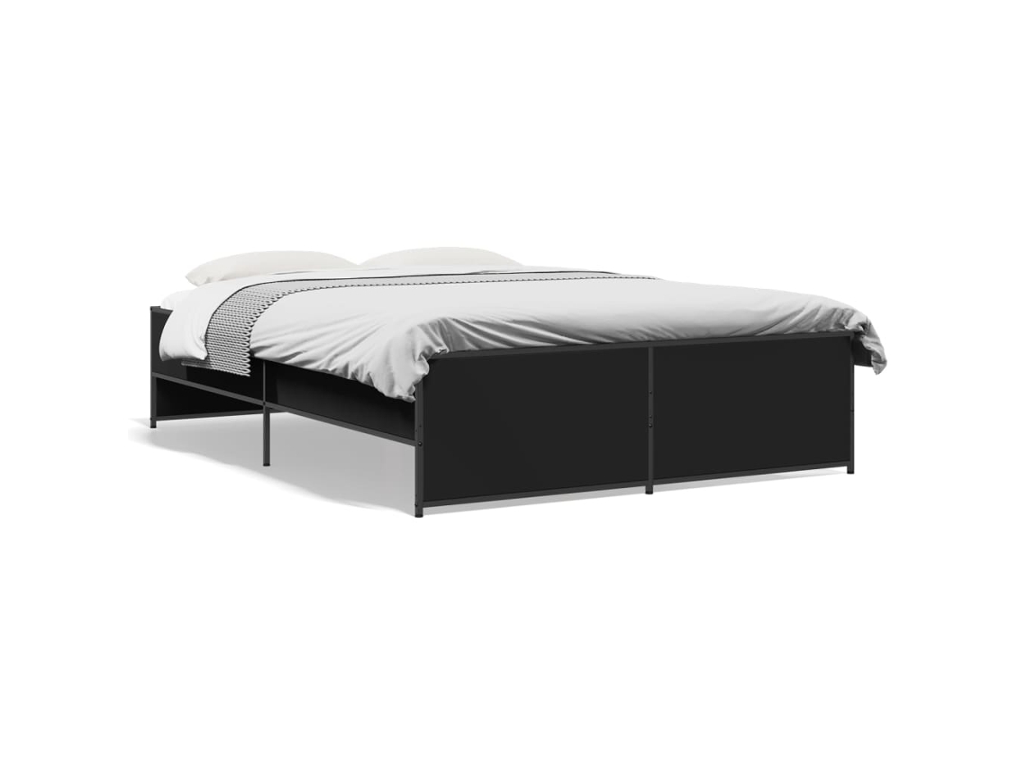 Estrutura de Cama Derivados de Madeira/metal Preto 120x190 cm MAISON EXCLUSIVE