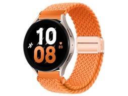 Pulseira Esportiva Elástica E Respirável Em Nylon Trançado Com Fecho Magnético Para Samsung Galaxy Watch7 Huawei Gt6 Gt5