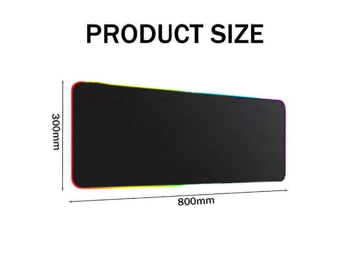 Mousepad Gamer Otimizado Com Iluminação Rgb 80 X 30 Cm Para Teclado E Mouse De Computador Olysi Shop