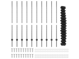 Conjunto 1 Painéis De Cercas Exteriores Vidaxl Cinzento Aço (10 X 1,4 M)