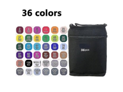 Conjunto de 24 a 120 Canetas Marcadoras Artísticas de Ponta Dupla para Desenho, Esboço, Marcadores À Base de Óleo, Grafite AQUAFORGE