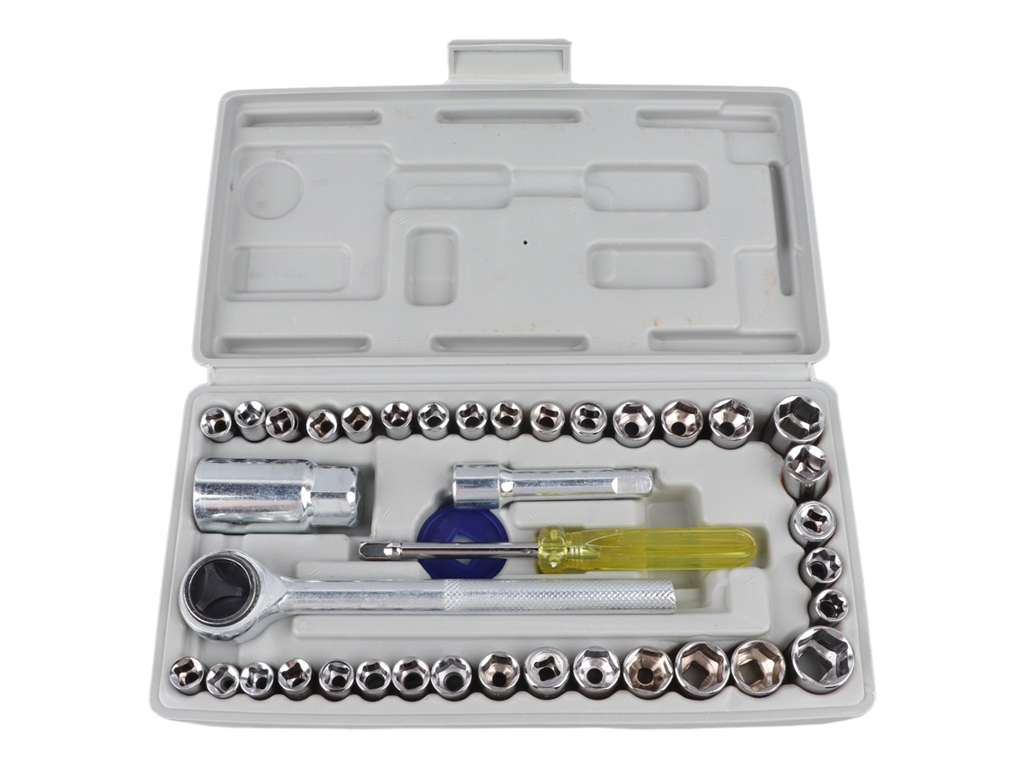 Conjunto Chave de Soquete Micro Aço Carbono Ferramentas Automotivo Doméstico S/MARCA
