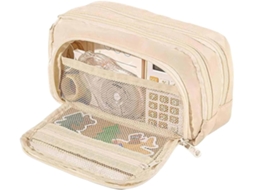 Estojo Para Lápis, Organizador Com Vários Bolsos, Bolsa Lona Fofa Zíper, Dobrável Adolescentes E Adultos,