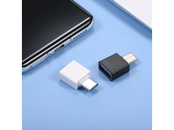 Adaptador Otg Type-c Para Usb2.0 Mini Portátil De Ampla Compatibilidade Branco