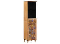 Vidaxl Armário De Banheiro Com Gaveta Natural 38 X 33 X 160 Cm