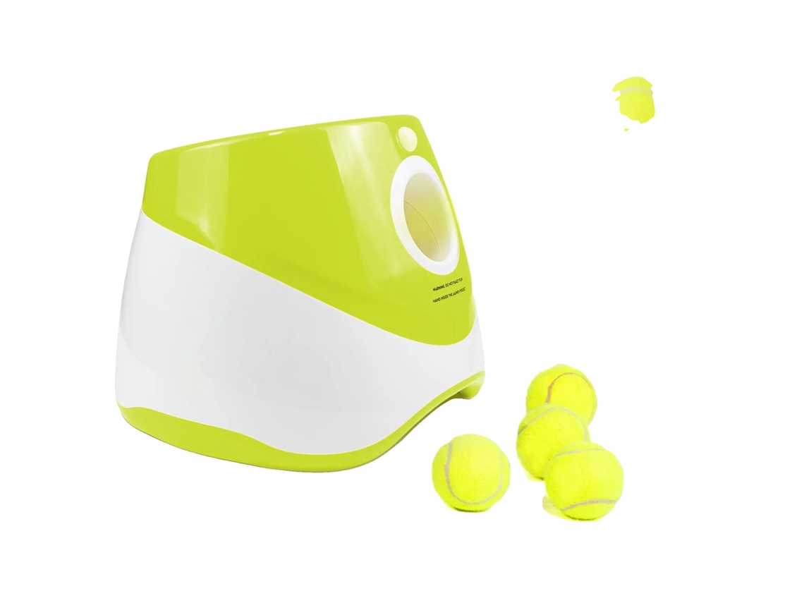 Lançador De Bolas Para Cães, Brinquedo Interativo, Distância De Lançamento Ajustável, Verde