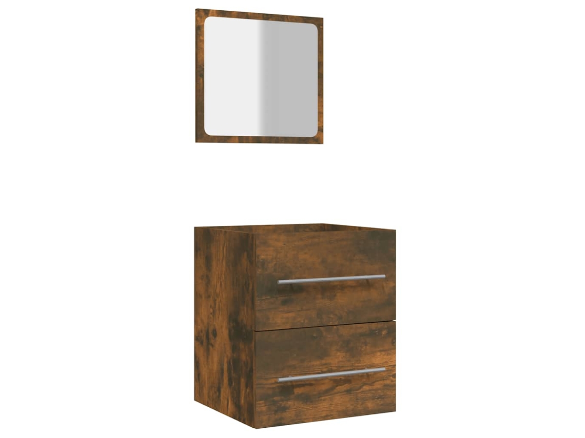Bathroom Cabinet With Mirror, Bathroom Cabinet With Mirrors Vidaxl Marrom Madeira Processada (n/a)
