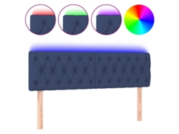 Led Headboard, Led Headboards Vidaxl Azul Tecido (144 X 7 X 78/88 Cm)