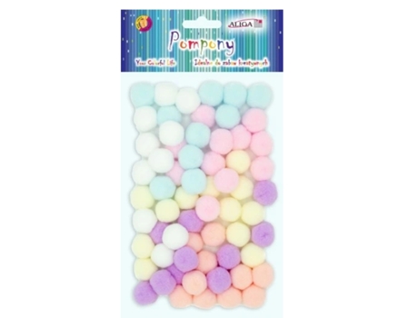 Pompons De 2cm, Mistura De Cores, 60 Unidades Aliga