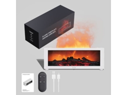 Umidificador para Lareira com Efeito de Chama LED, Controle Remoto, Temporizador BRILVIBERA