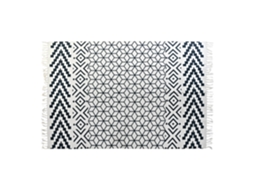 Tapete de Algodão Preto 160x230x1cm ALEXANDRA HOUSE LIVING