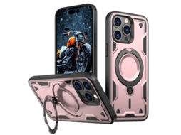 Capa Armor Híbrida Pc Tpu Para Iphone 14 Pro Max - Suporte De Anel Magsafe