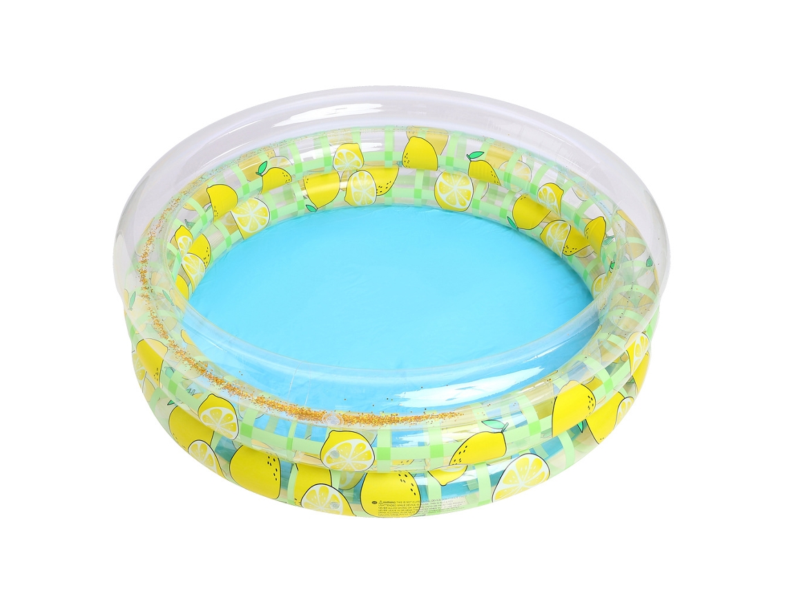 Piscina Inflável CHRUI para Crianças Flores Lantejoulas 90cm (azul)