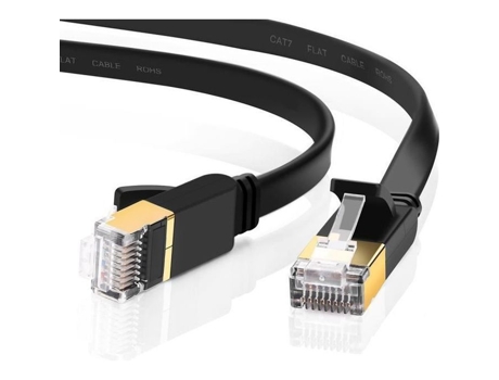 Juce® 5m Cat 7 Flat Rj45 Rede Ethernet Cabo De Alta Velocidade 10 Gbps 600 Mhz Stp 8p8c Para Roteador Modem Tv Box Consoles De Jogos - 5m