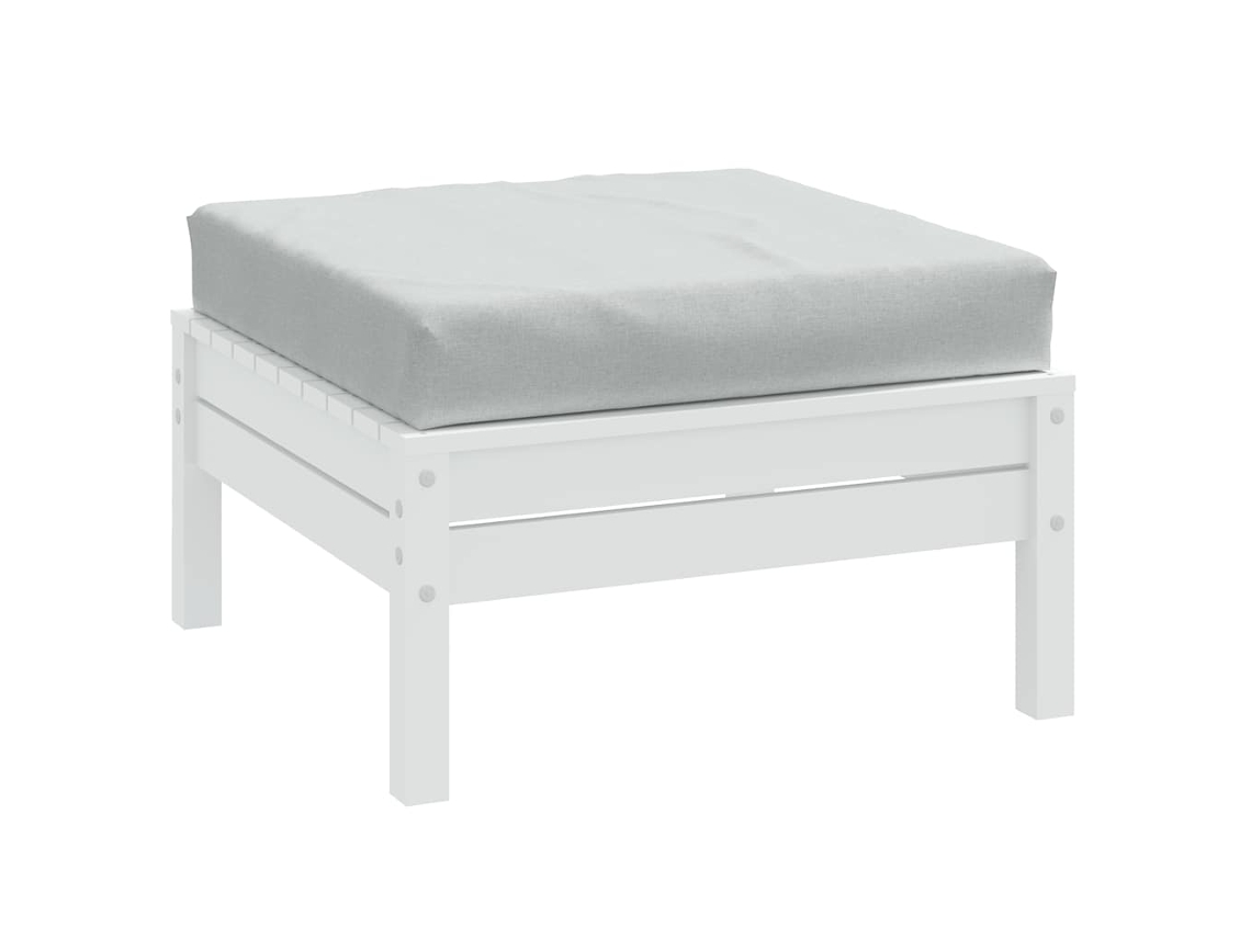 Vidaxl Almofadão P/ Paletes 60x60x9,5 Cm Mesclado Tecido Cinza-claro