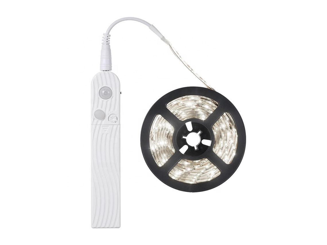 Fita Led, 2,4w, 3 M, Sensor De Movimento, 4 Modos, Para Decoração De Móveis, Televisão, Prateleiras E Ambientes Internos