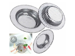Conjunto De 3 Pias De Cozinha Em Aço Inoxidável Com Furos Para Drenagem, Ralos Duráveis, Ideais Para Pias De Cozinha