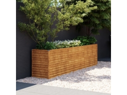 Vasos/floreiras | Canteiro Elevado De Jardim 291x50x69 Cm Aço Corten Wsd18805 Lovely Home