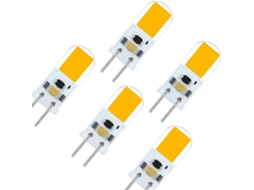 Omni bombilla Led G6.35 Gy6.35 2w 12v Alto Brilho Equivalente a 20w Halógeno Luz Branca Quente 3000k (5 Pacotes)
