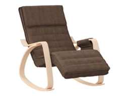 Rocking Chair, Rocking Chairs Vidaxl Marrom Tecido