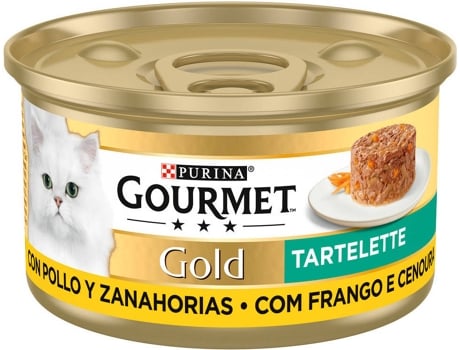 Ração Húmida PURINA Gourmet Gold Tartelette com Frango e Cenoura (85g)