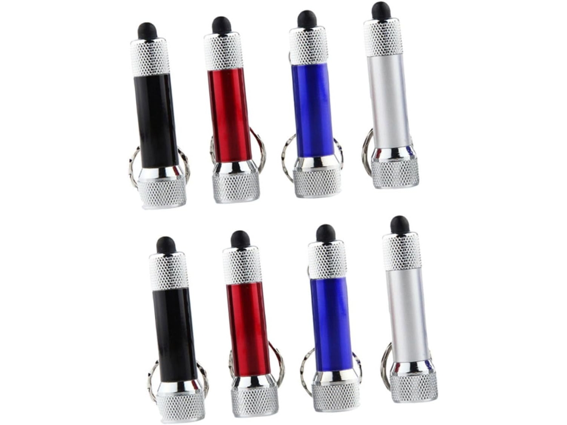 8 Chaveiros, Argolas Para Chaves, Peças, Mini Lanterna, Isqueiro De Mão
