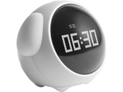 Despertador Digital Branco Com Luzes, Para Meninos E Meninas, Com 5 Alarmes E Função Soneca