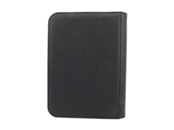 Binder Para Cartões De Trading 4 Bolsos Capacidade 160 Cartões Couro Pu Armazenamento De Cartões Preto