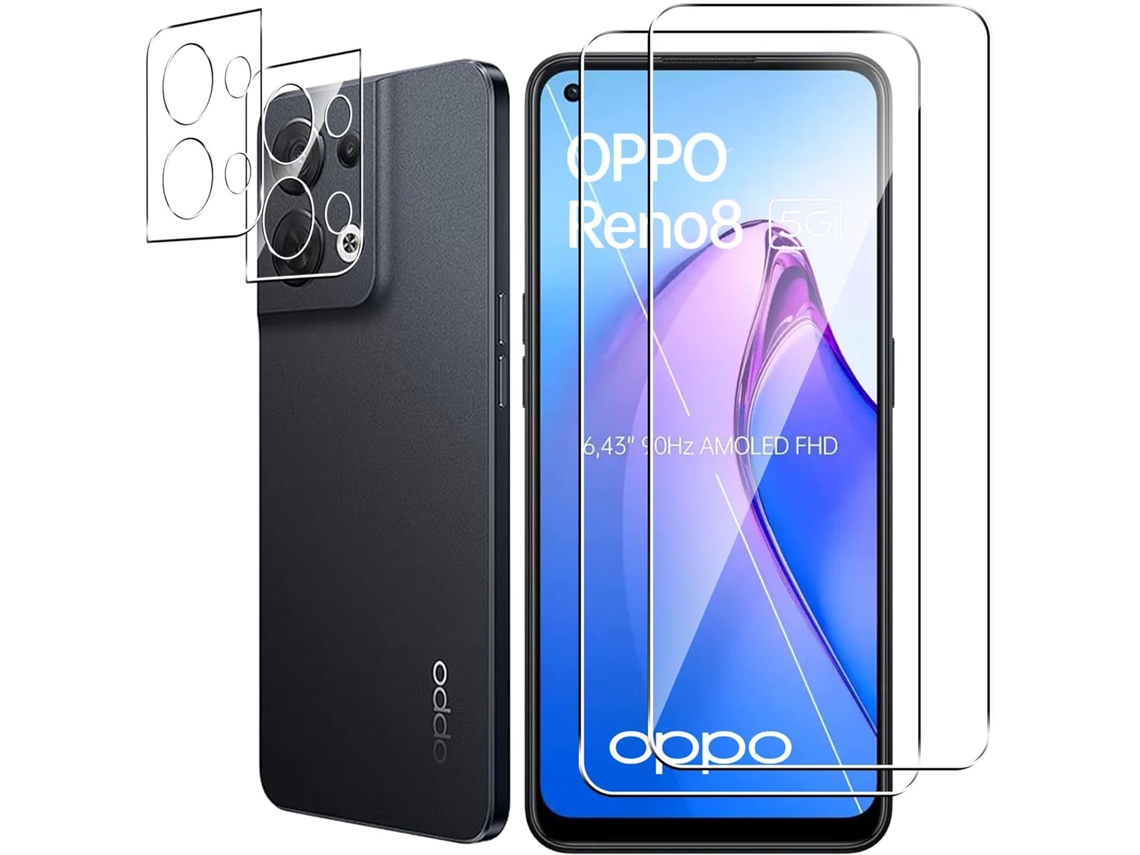 Conjunto de Protectores de Lente Projetado Traseira Dureza Sem para Oppo Reno 8 5G HONGWE. (4un)