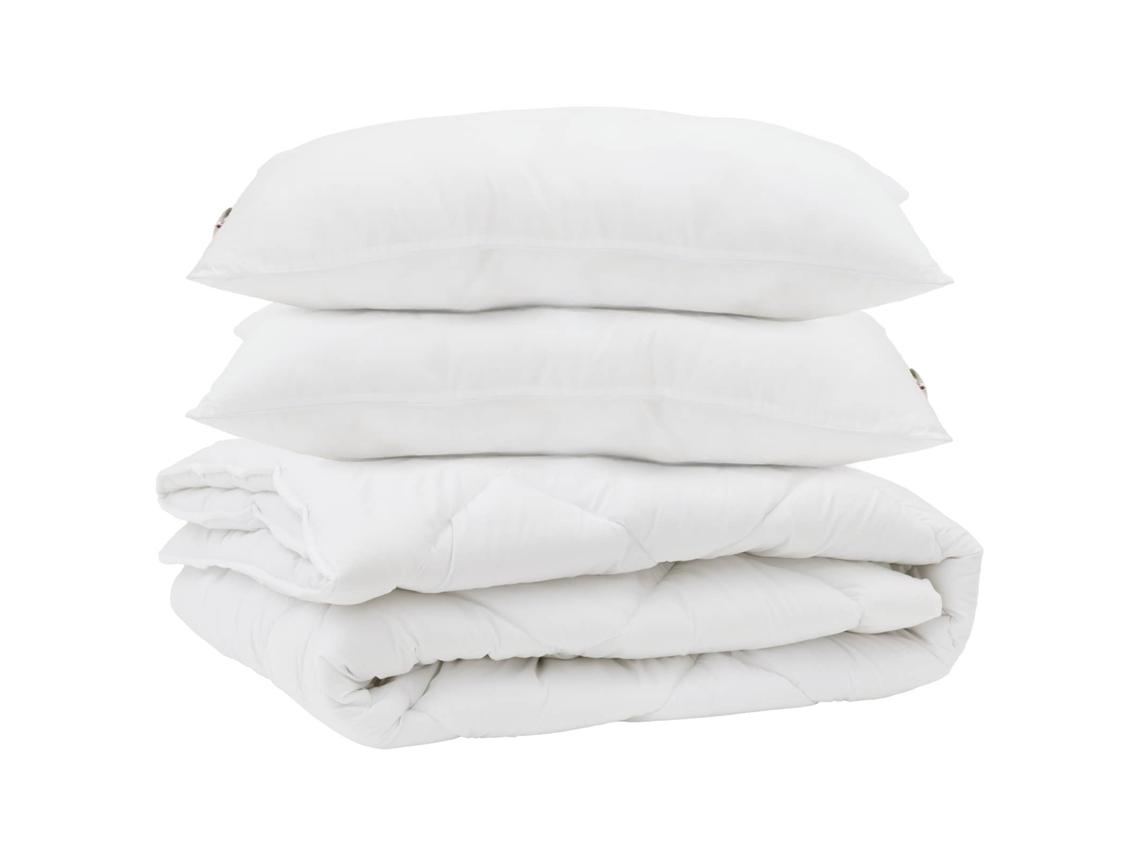 Conjunto 3 Conjunto De Edredom Vidaxl Branco Microfibra (240 X 200 Cm)