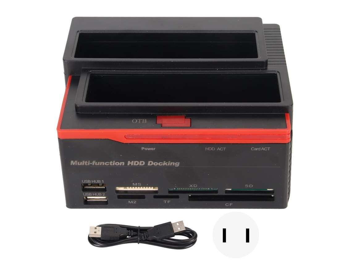 Estação De Docking Hdd De Duas Baias Usb2.0 Para Leitor De Disco Rígido Sata Ide 2.5/3.5 Polegadas 8tb Plug Us