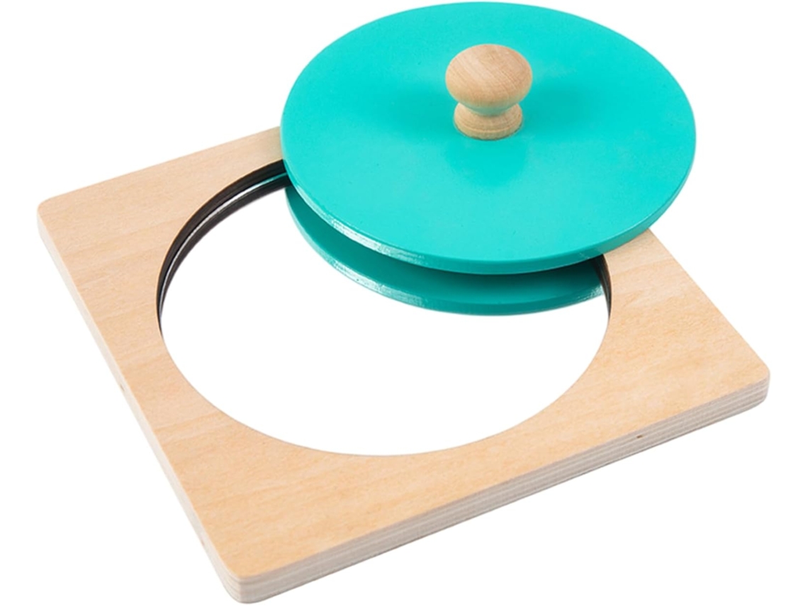Espelho Montessori, Brinquedo Interativo Para Bebês, 15x15 Cm,